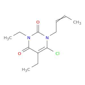 2,4(1H,3H)-Pyrimidinedione, 1-(2-butenyl)-6-chloro-3,5-diethyl-