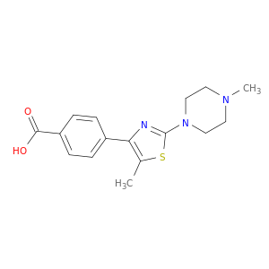 Benzoic acid, 4-[5-methyl-2-(4-methyl-1-piperazinyl)-4-thiazolyl]-