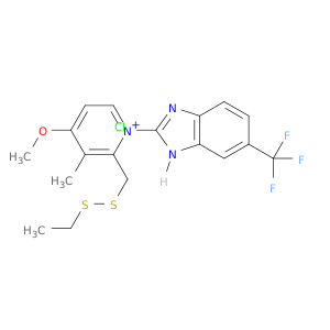 Pyridinium,2-[(ethyldithio)methyl]-4-methoxy-3-methyl-1-[6-(trifluoromethyl)-1H-benzimidazol-2-yl]-,chloride (1:1)