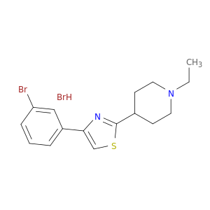 Piperidine, 4-[4-(3-bromophenyl)-2-thiazolyl]-1-ethyl-, hydrobromide