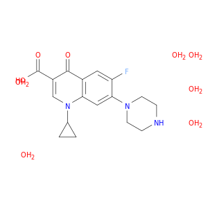 1-cyclopropyl-6-fluoro-4-oxo-7-piperazin-1-yl-quinoline-3-carboxylic acid hexahydrate