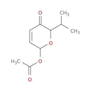 2H-Pyran-3(6H)-one, 6-(acetyloxy)-2-(1-methylethyl)-