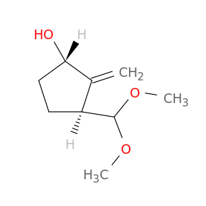 Cyclopentanol, 3-(dimethoxymethyl)-2-methylene-, trans-