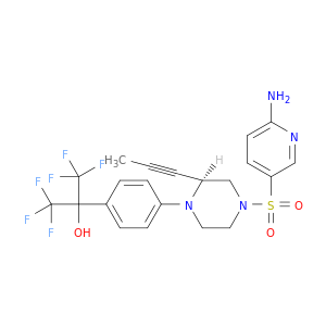 4-[(2S)-4-[(6-氨基-3-吡啶基)磺酰基]-2-(1-丙炔-1-基)-1-哌嗪基]-α,α-双(三氟甲基)-苯甲醇