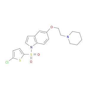 1H-Indole, 1-[(5-chloro-2-thienyl)sulfonyl]-5-[2-(1-piperidinyl)ethoxy]-