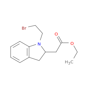 1H-Indole-2-acetic acid, 1-(2-bromoethyl)-2,3-dihydro-, ethyl ester
