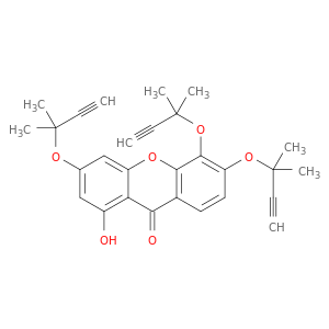 9H-Xanthen-9-one, 3,5,6-tris[(1,1-dimethyl-2-propynyl)oxy]-1-hydroxy-