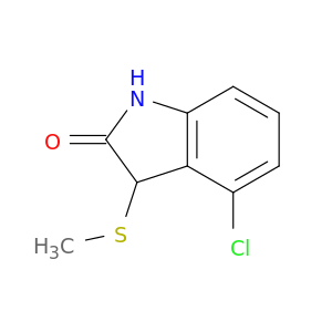 2H-Indol-2-one, 4-chloro-1,3-dihydro-3-(methylthio)-