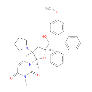 2'-PYRROLIDIN-1-YL-5'-(4-METHOXYTRITYL)-2',3'-DIDEOXYURIDINE
