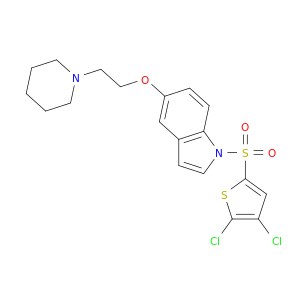 1H-Indole, 1-[(4,5-dichloro-2-thienyl)sulfonyl]-5-[2-(1-piperidinyl)ethoxy]-