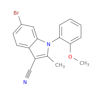 1H-Indole-3-carbonitrile, 6-bromo-1-(2-methoxyphenyl)-2-methyl-