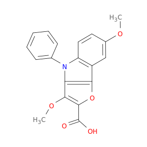 4H-Furo[3,2-b]indole-2-carboxylic acid, 3,7-dimethoxy-4-phenyl-