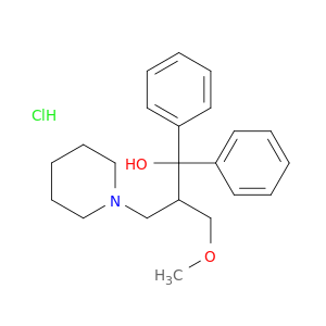 1-Piperidinepropanol, b-(methoxymethyl)-a,a-diphenyl-, hydrochloride (1:1)