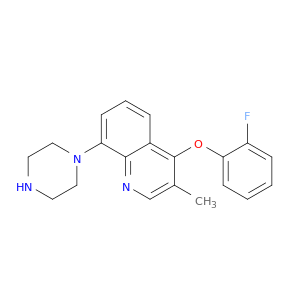 Quinoline, 4-(2-fluorophenoxy)-3-methyl-8-(1-piperazinyl)-