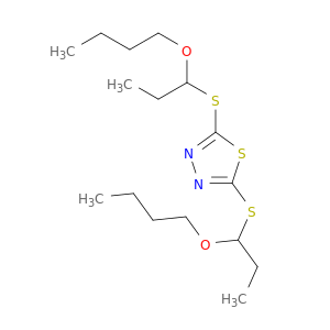 1,3,4-Thiadiazole, 2,5-bis[(1-butoxypropyl)thio]-