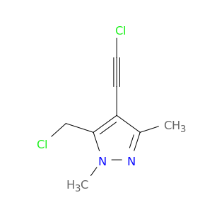 1H-Pyrazole, 4-(chloroethynyl)-5-(chloromethyl)-1,3-dimethyl-