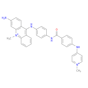 Acridinium,3-amino-10-methyl-9-[[4-[[4-[(1-methylpyridinium-4-yl)amino]benzoyl]amino]phenyl]amino]-