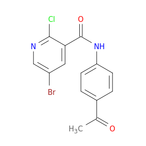 3-Pyridinecarboxamide, N-(4-acetylphenyl)-5-bromo-2-chloro-