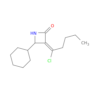 2-Azetidinone, 3-(1-chloropentylidene)-4-cyclohexyl-, (3E)-