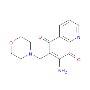 5,8-Quinolinedione, 7-amino-6-(4-morpholinylmethyl)-