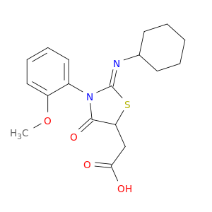 [(2z)-2-(cyclohexylimino)-3-(2-methoxyphenyl)-4-oxo-1,3-thiazolidin-5-yl]acetic acid