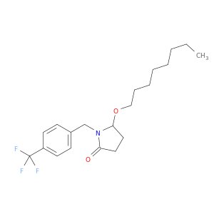 2-Pyrrolidinone, 5-(octyloxy)-1-((4-(trifluoromethyl)phenyl)methyl)-, (+-)-