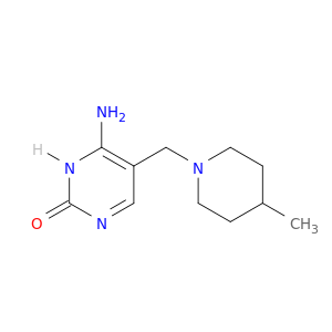 2(1H)-Pyrimidinone, 6-amino-5-[(4-methyl-1-piperidinyl)methyl]-