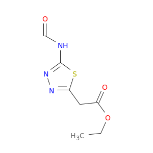1,3,4-Thiadiazole-2-acetic acid, 5-(formylamino)-, ethyl ester