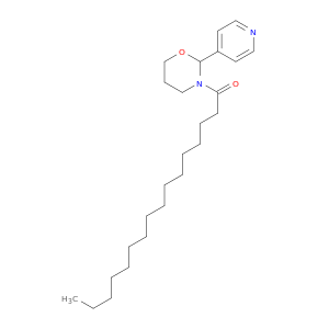 2H-1,3-Oxazine, tetrahydro-3-(1-oxohexadecyl)-2-(4-pyridinyl)-