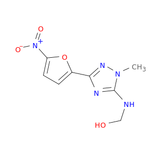 Methanol,1-[[1-methyl-3-(5-nitro-2-furanyl)-1H-1,2,4-triazol-5-yl]amino]-