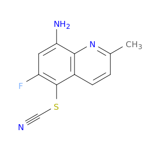 Thiocyanic acid, 8-amino-6-fluoro-2-methyl-5-quinolinyl ester