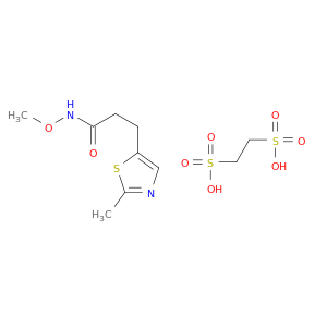 ETHANE-1,2-DISULFONIC ACID; N-METHOXY-3-(2-METHYL-1,3-THIAZOL-5-YL)PROPANAMIDE