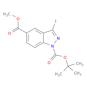 3-碘-1H-吲唑-1,5-二羧酸 1-叔丁酯 5-甲酯