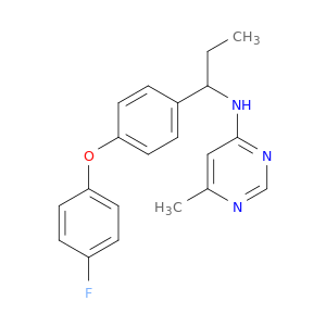 4-Pyrimidinamine, N-[1-[4-(4-fluorophenoxy)phenyl]propyl]-6-methyl-