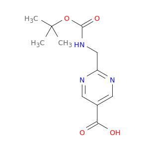 2-({[(tert-Butoxy)carbonyl]amino}methyl)pyrimidine-5-carboxylic Acid
