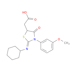 [(2z)-2-(cyclohexylimino)-3-(3-methoxyphenyl)-4-oxo-1,3-thiazolidin-5-yl]acetic acid