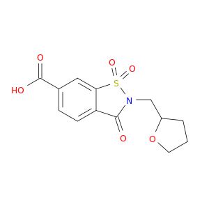 1,1,3-Trioxo-2-(oxolan-2-ylmethyl)-2,3-dihydro-1,2-benzothiazole-6-carboxylic Acid