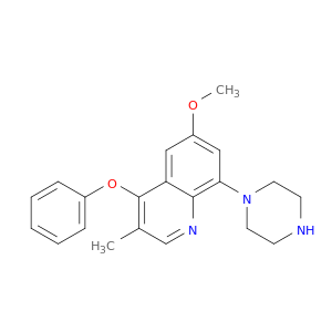 Quinoline, 6-methoxy-3-methyl-4-phenoxy-8-(1-piperazinyl)-