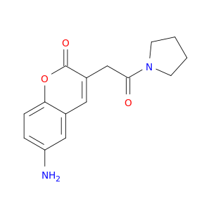 6-AMINO-3-((1-PYRROLIDINYLCARBONYL)METHYL)COUMARIN