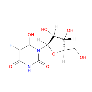 Uridine, 5-fluoro-5,6-dihydro-6-hydroxy-