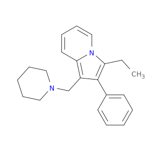 Indolizine,3-ethyl-2-phenyl-1-(1-piperidinylmethyl)-