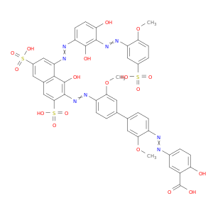 5-[2-[4'-[2-[2-[2-[2,4-二羟基-3-[2-(2-甲氧基-5-硫苯基)二苯基]苯基]-1-羟基-三苯基]-3,3'-二甲氧基[1,1'-Biphenyl]-4-y1]二亚苯基]-2-羟基苯甲酸的3,6-二硫酸-2-萘基]二亚苯基]-2-羟基苯甲酸