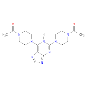 Piperazine, 1,1'-(1H-purine-2,6-diyl)bis[4-acetyl-