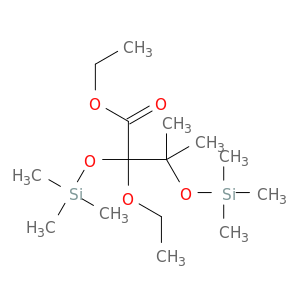 Butanoic acid, 2-ethoxy-3-methyl-2,3-bis[(trimethylsilyl)oxy]-, ethyl ester
