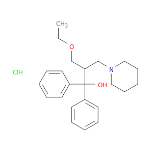 1-Piperidinepropanol, b-(ethoxymethyl)-a,a-diphenyl-, hydrochloride (1:1)
