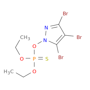 1H-Pyrazole, 3,4,5-tribromo-1-[(diethoxyphosphinothioyl)oxy]-