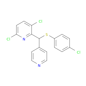 Pyridine, 3,6-dichloro-2-[[(4-chlorophenyl)thio]-4-pyridinylmethyl]-