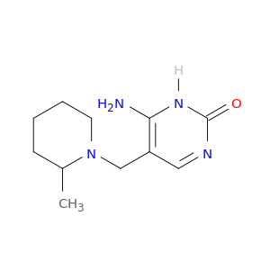 2(1H)-Pyrimidinone, 6-amino-5-[(2-methyl-1-piperidinyl)methyl]-