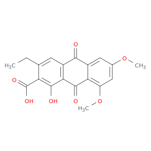 2-Anthracenecarboxylicacid, 3-ethyl-9,10-dihydro-1-hydroxy-6,8-dimethoxy-9,10-dioxo-