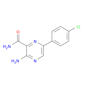 Pyrazinecarboxamide, 3-amino-6-(4-chlorophenyl)-